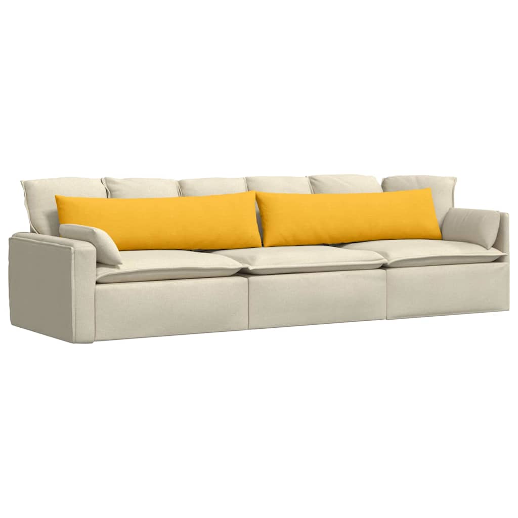 Jastučići za sofu 2 pcs Svijetlo žuta 145 x 40 cm