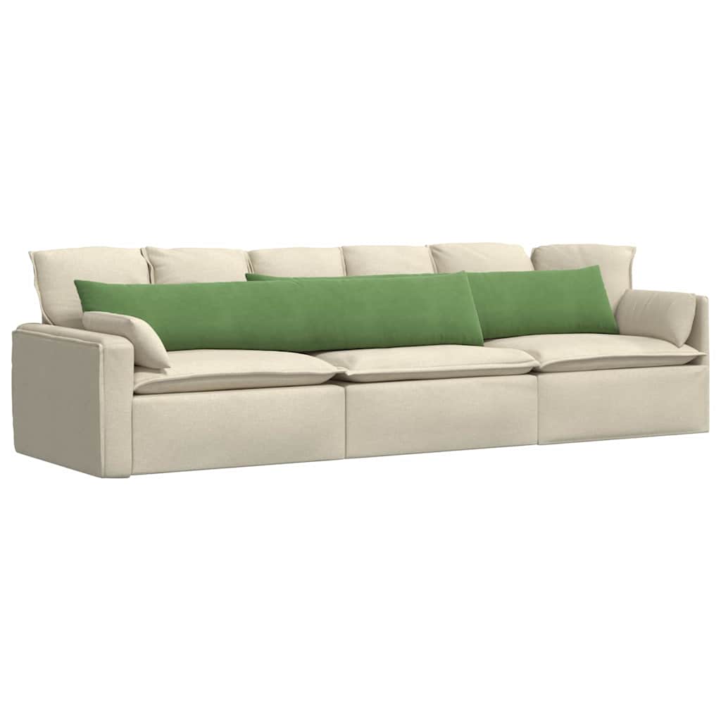 Jastučići za sofu 2 pcs Svijetlo zelena 200 x 40 cm