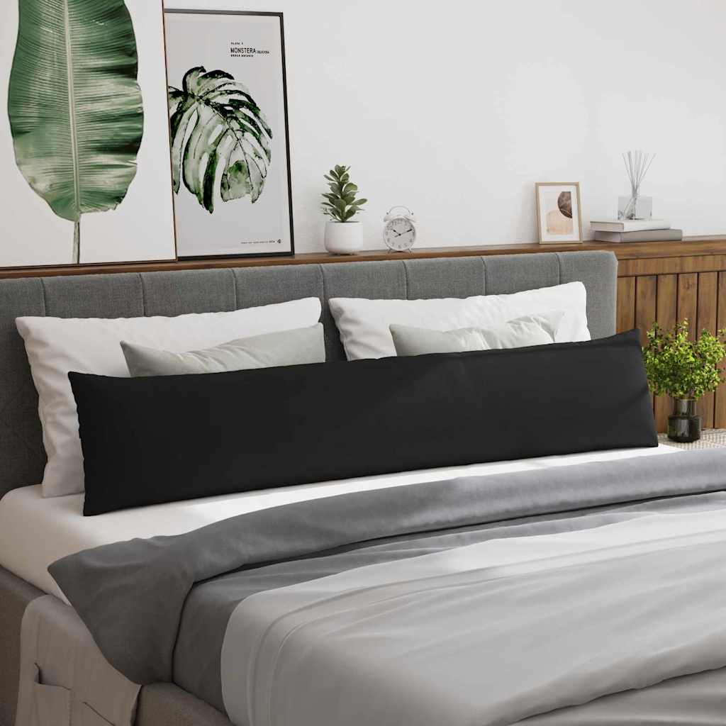 Jastučići za sofu 2 pcs Crna 200 x 40 cm tkanina