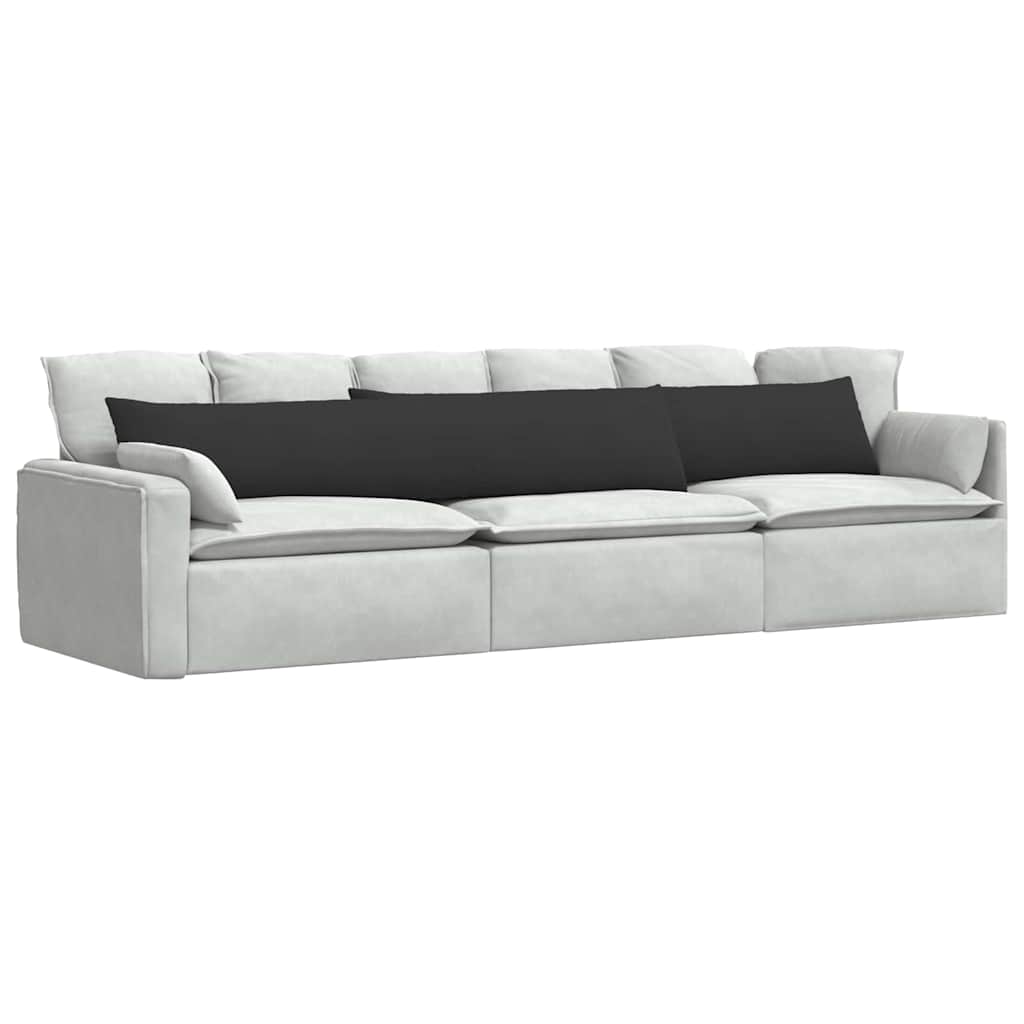 Jastučići za sofu 2 pcs Crna 200 x 40 cm tkanina