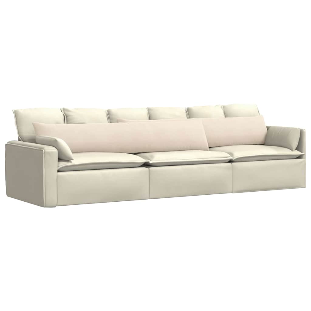 Jastučići za sofu 2 pcs Bež 200 x 40 cm tkanina