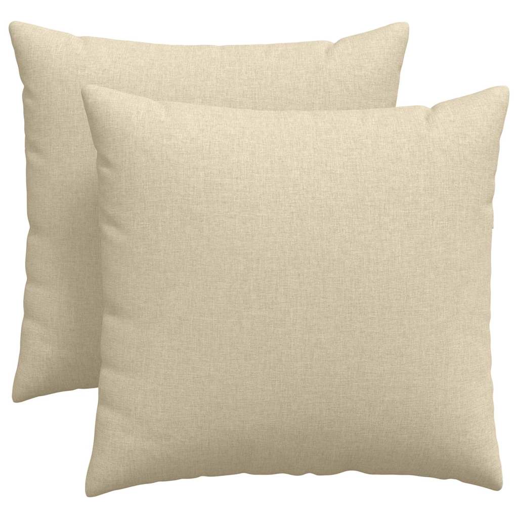 Jastučići za sofu 2 pcs Krema 45 x 45 cm tkanina