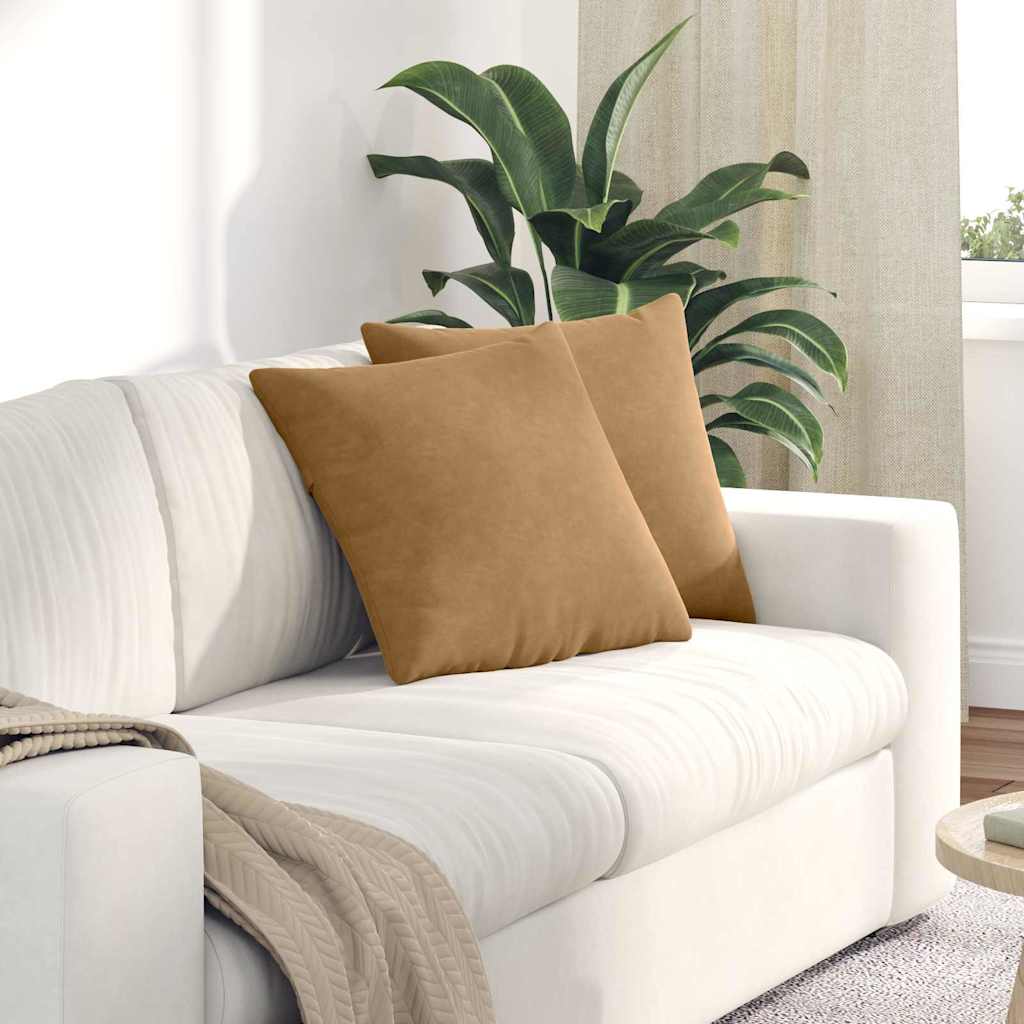 Jastučići za sofu 2 pcs Smeđa 45 x 45 cm Kordura tekstil