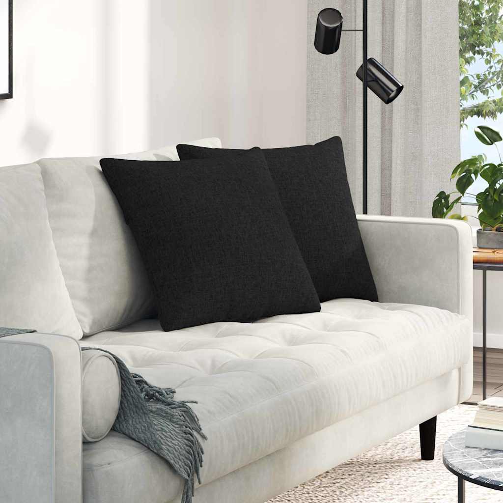 Jastučići za sofu 2 pcs Crna 50 x 50 cm tkanina