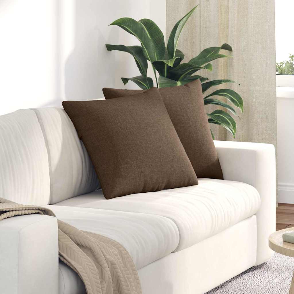 Jastučići za sofu 2 pcs Smeđa 50 x 50 cm tkanina