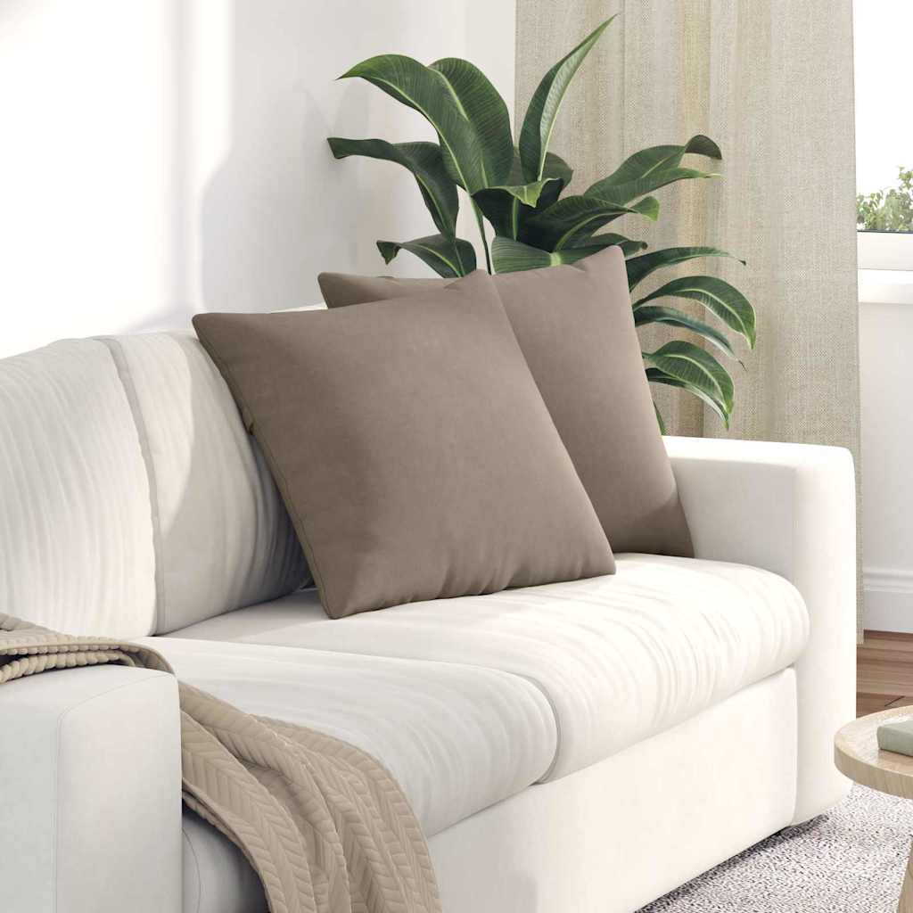 Jastučići za sofu 2 pcs Sivo-smeđa 50 x 50 cm tkanina