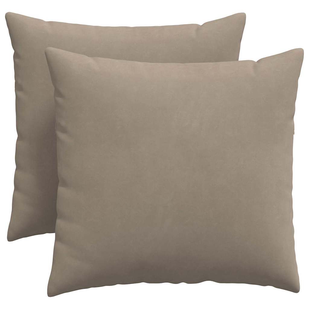 Jastučići za sofu 2 pcs Sivo-smeđa 50 x 50 cm tkanina