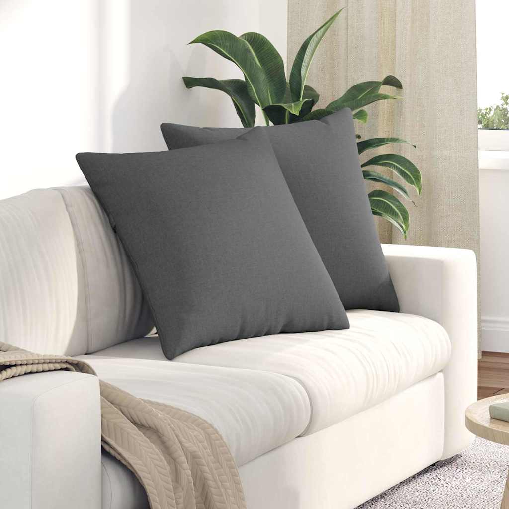 Jastučići za sofu 2 pcs Tamno siva 60 x 60 cm tkanina