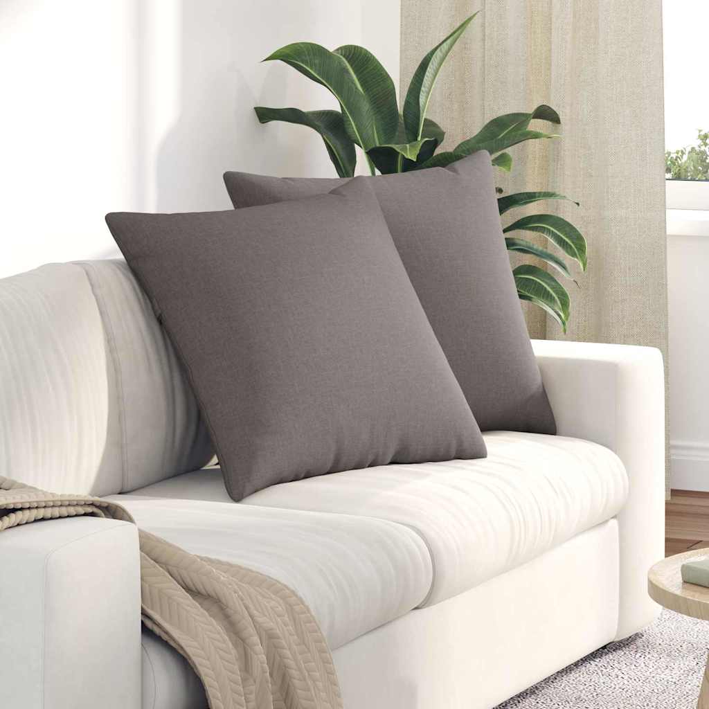 Jastučići za sofu 2 pcs Sivo-smeđa 60 x 60 cm tkanina