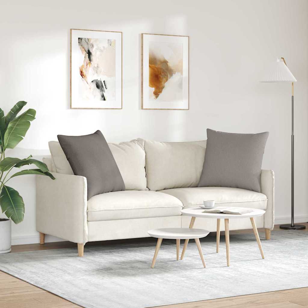 Jastučići za sofu 2 pcs Sivo-smeđa 60 x 60 cm tkanina