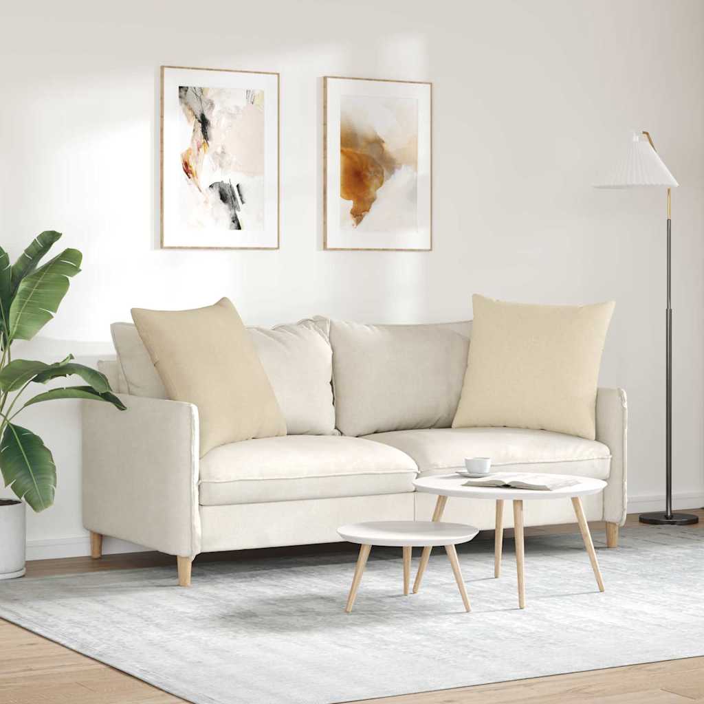 Jastučići za sofu 2 pcs Krema 60 x 60 cm tkanina
