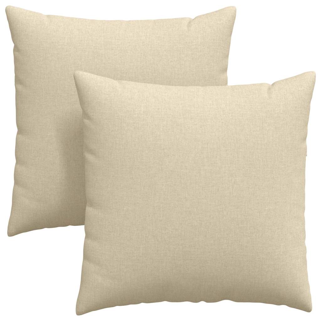 Jastučići za sofu 2 pcs Krema 60 x 60 cm tkanina