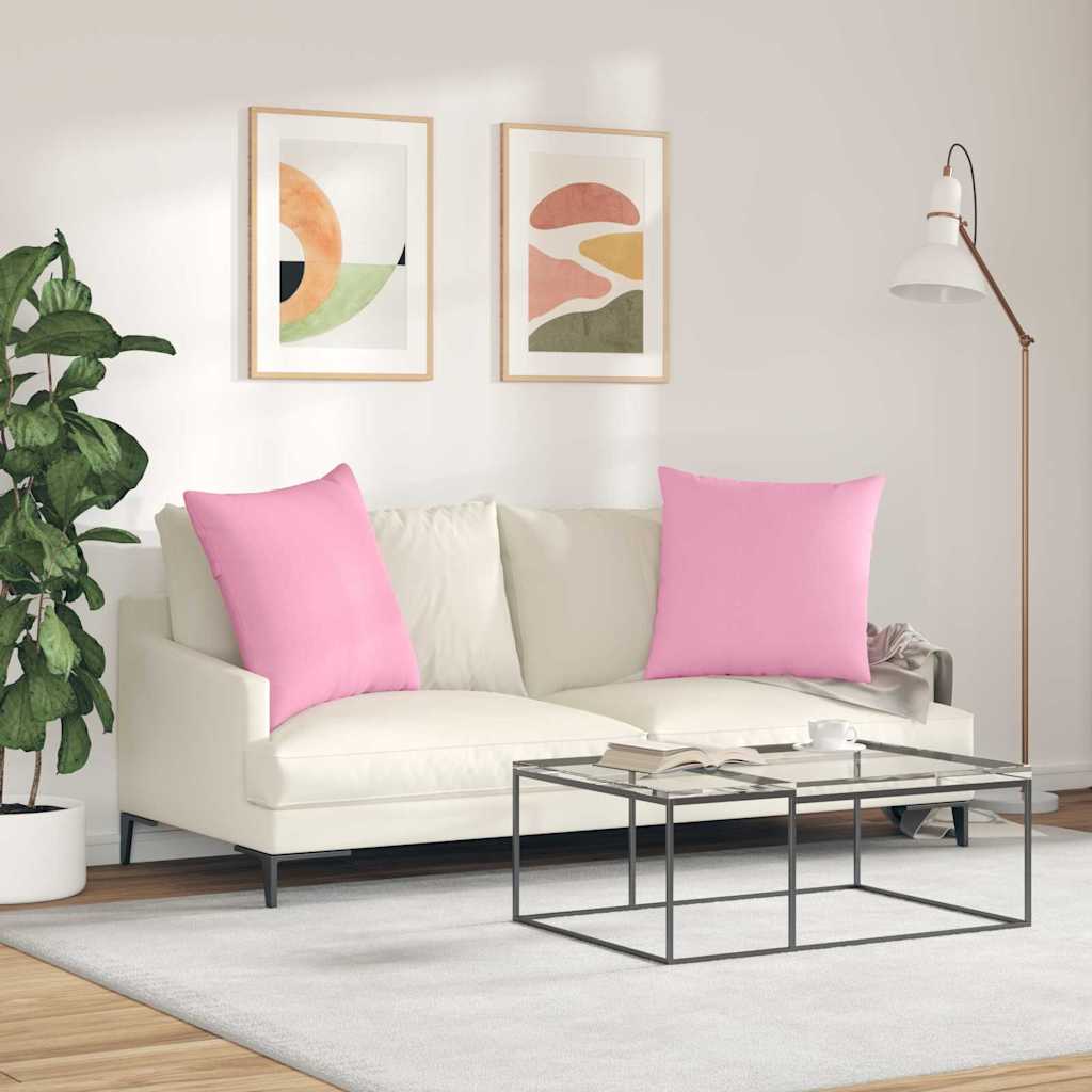 Jastučići za sofu 2 pcs Ružičasta 60 x 60 cm tkanina