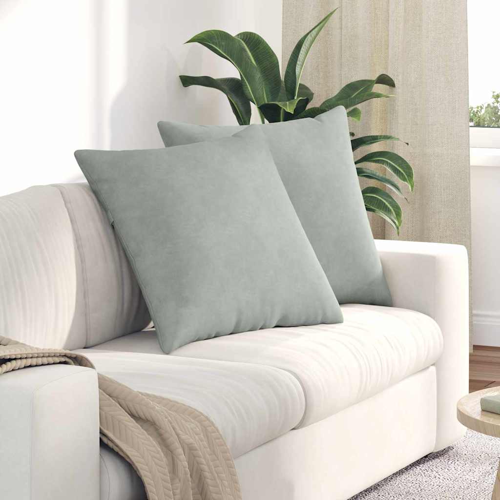 Jastučići za sofu 2 pcs Svijetlo siva 60 x 60 cm