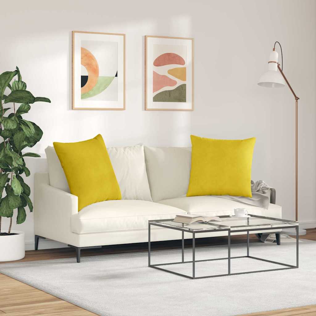 Jastučići za sofu 2 pcs Žuta 60 x 60 cm Kordura tekstil