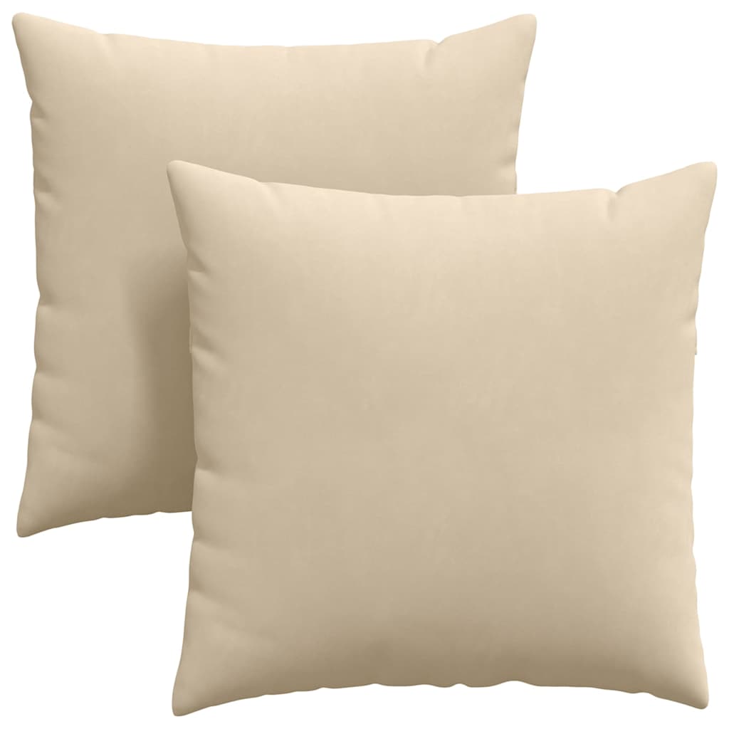 Jastučići za sofu 2 pcs Krema 60 x 60 cm tkanina