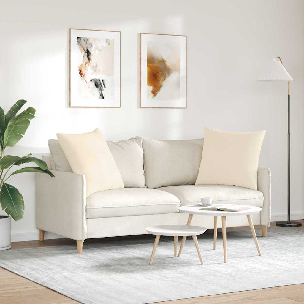 Jastučići za sofu 2 pcs Bež 60 x 60 cm tkanina