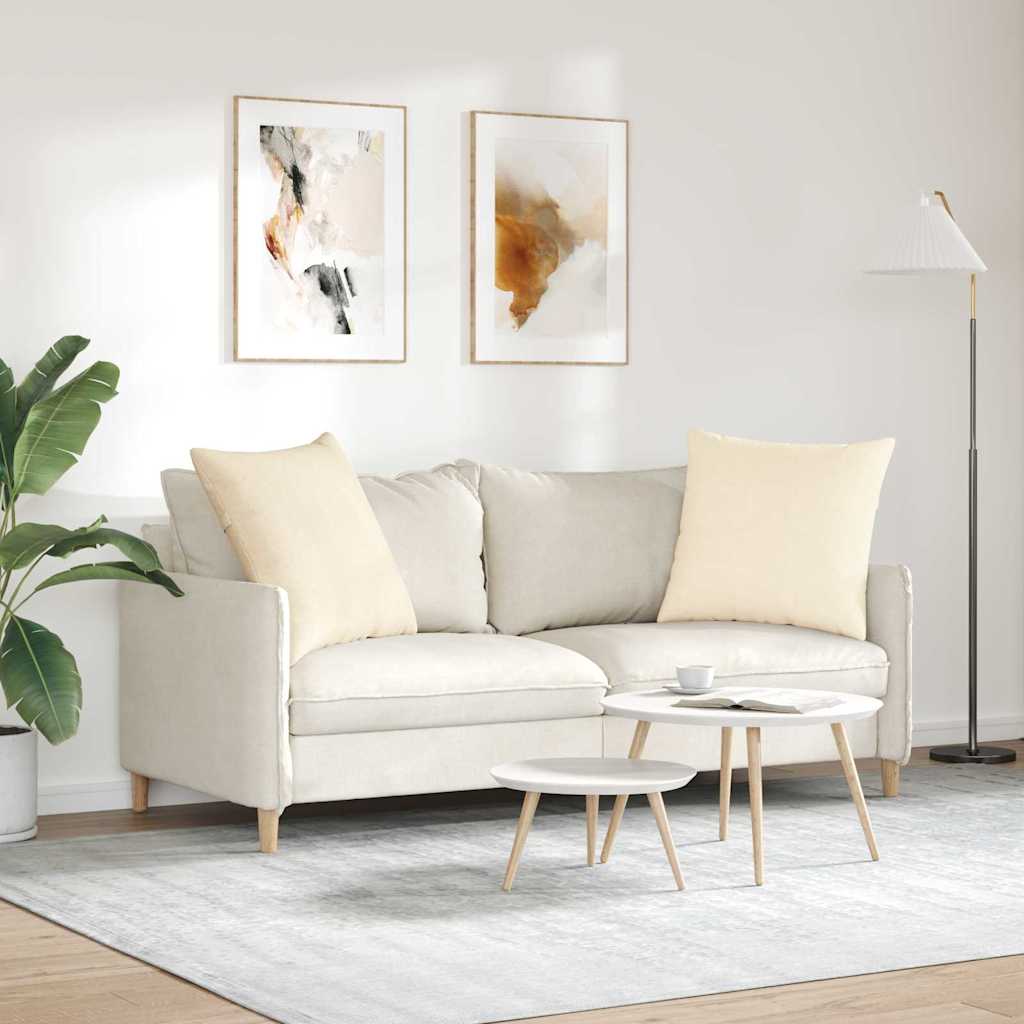 Jastučići za sofu 2 pcs Krema 60 x 60 cm Kordura tekstil