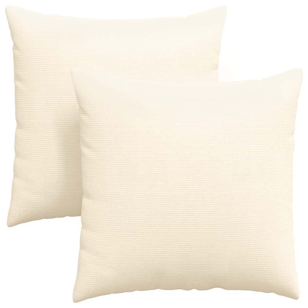 Jastučići za sofu 2 pcs Krema 60 x 60 cm Kordura tekstil