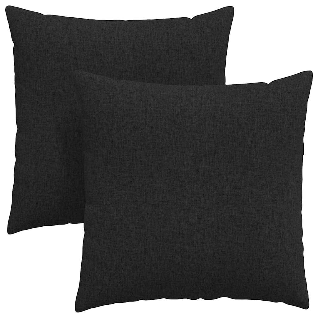 Jastučići za sofu 2 pcs Crna 80 x 80 cm tkanina