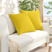 Jastučići za sofu 2 pcs Svijetlo žuta 80 x 80 cm tkanina