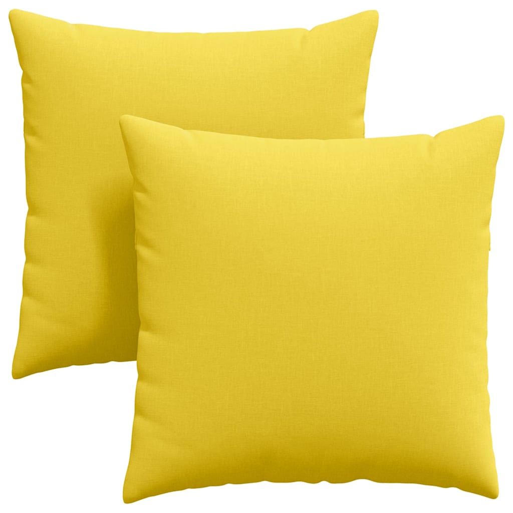 Jastučići za sofu 2 pcs Svijetlo žuta 80 x 80 cm tkanina