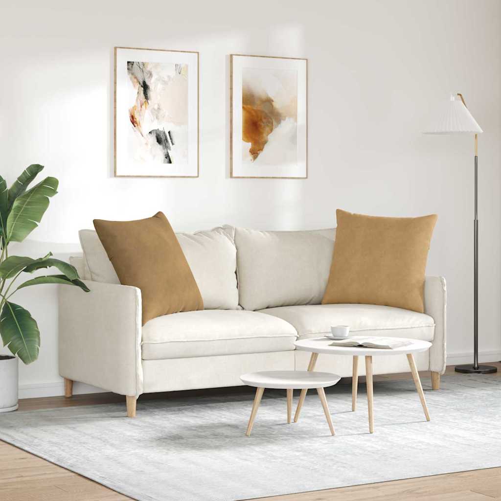 Jastučići za sofu 2 pcs Smeđa 80 x 80 cm Kordura tekstil