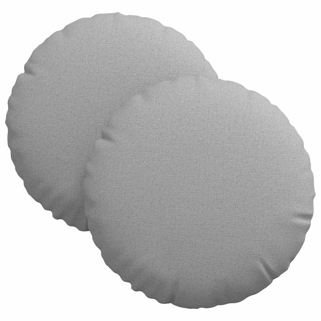 Jastučići za sjedenje 2 pcs Oblačnosiva Ø30 x 13 cm tkanina