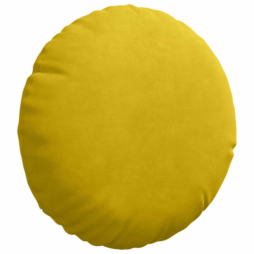 Jastučići za sjedenje 2 pcs Žuta Ø30 x 13 cm Baršun