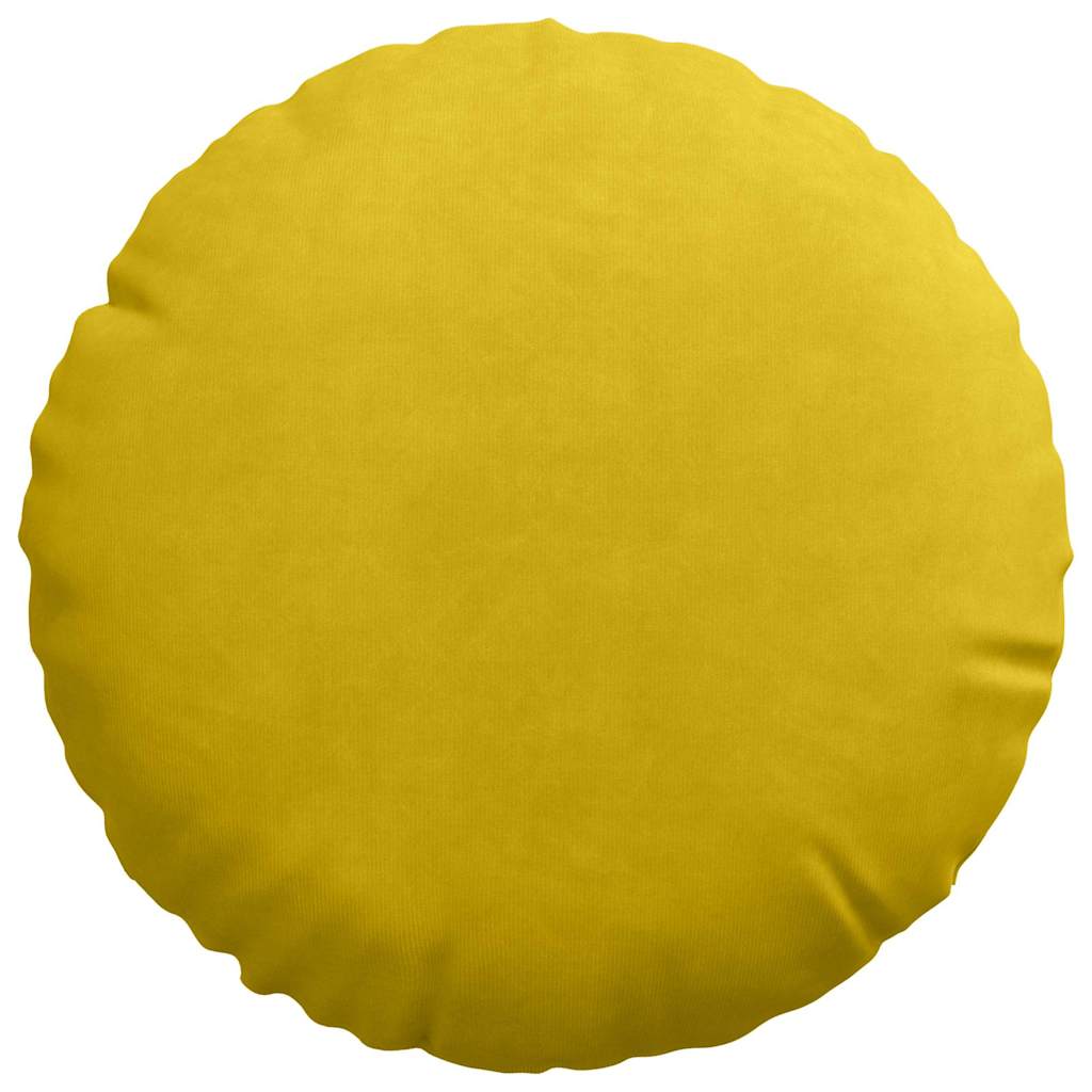 Jastučići za sjedenje 2 pcs Žuta Ø30 x 13 cm Baršun