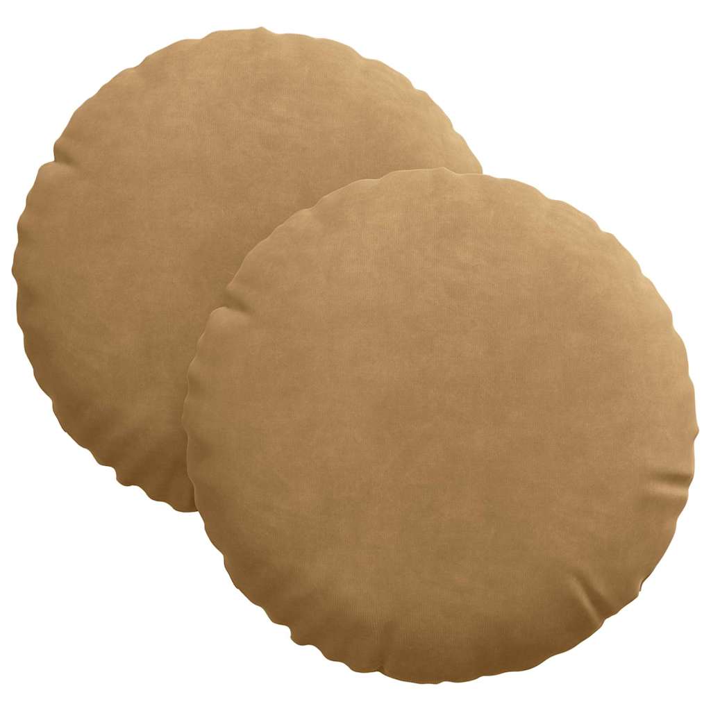 Jastučići za sjedenje 2 pcs Smeđa Ø30 x 13 cm Baršun