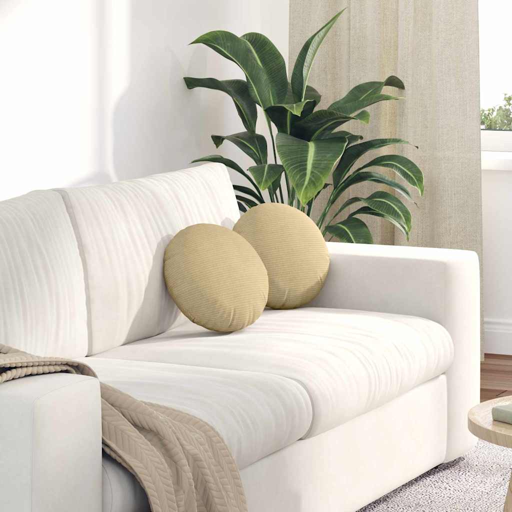 Jastučići za sjedenje 2 pcs Siva zelena Ø30 x 13 cm