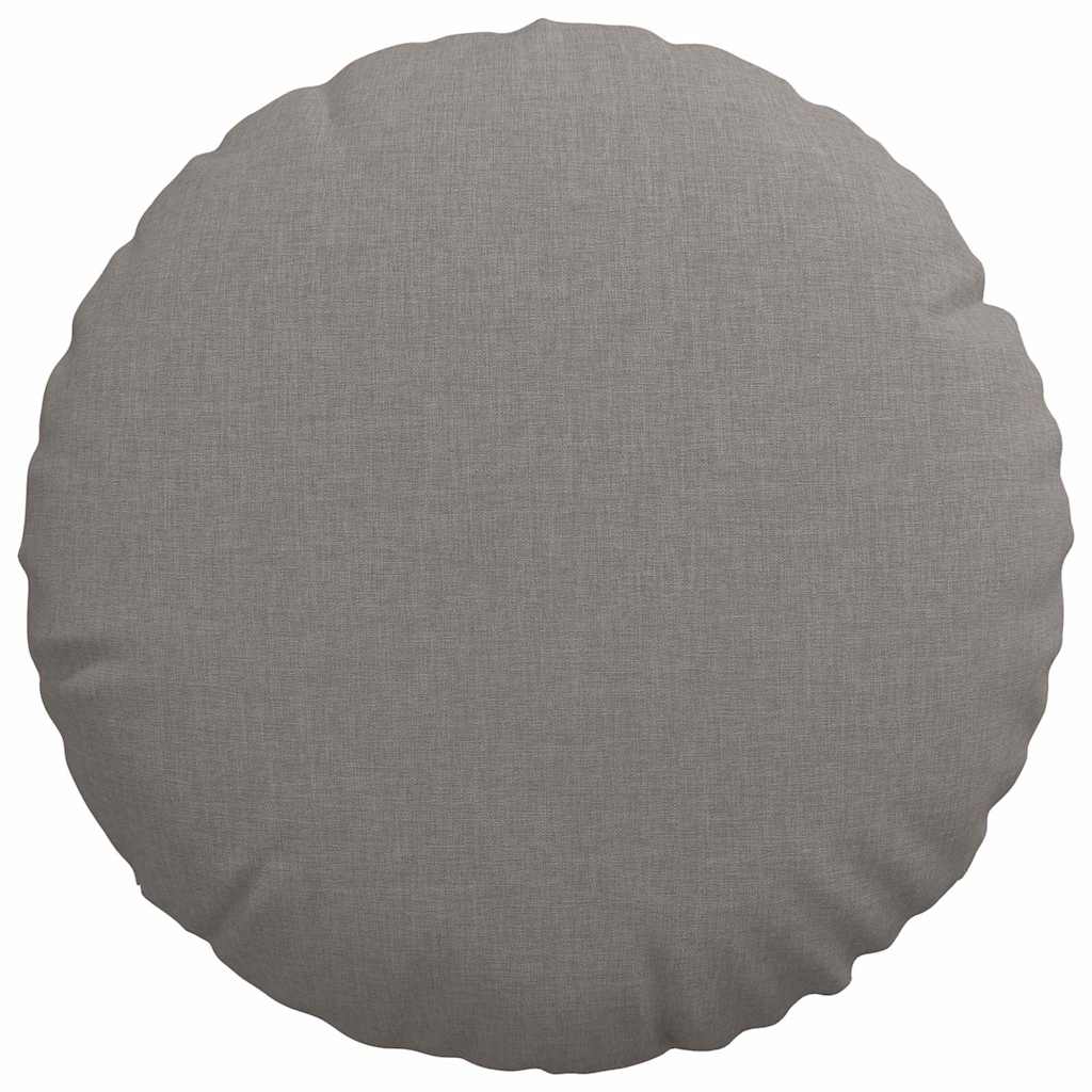 Jastučići za sjedenje 2 pcs Sivo-smeđa Ø40 x 13 cm tkanina