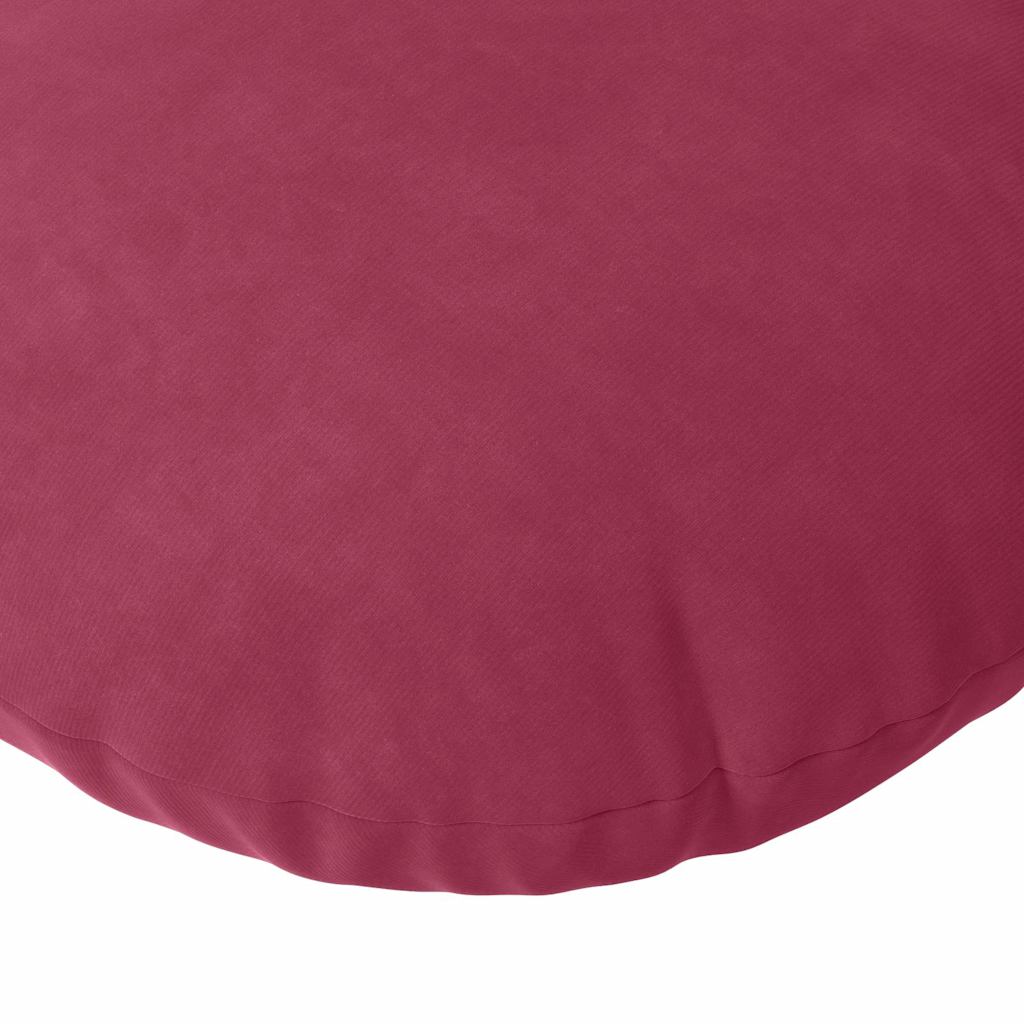 Jastučići za sjedenje 2 pcs Vinska crvena Ø 40 x 13 cm Baršun