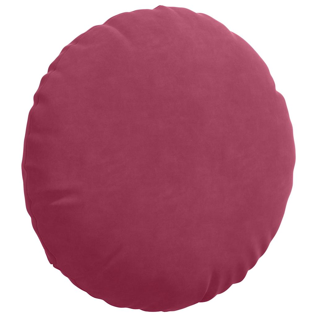 Jastučići za sjedenje 2 pcs Vinska crvena Ø 40 x 13 cm Baršun