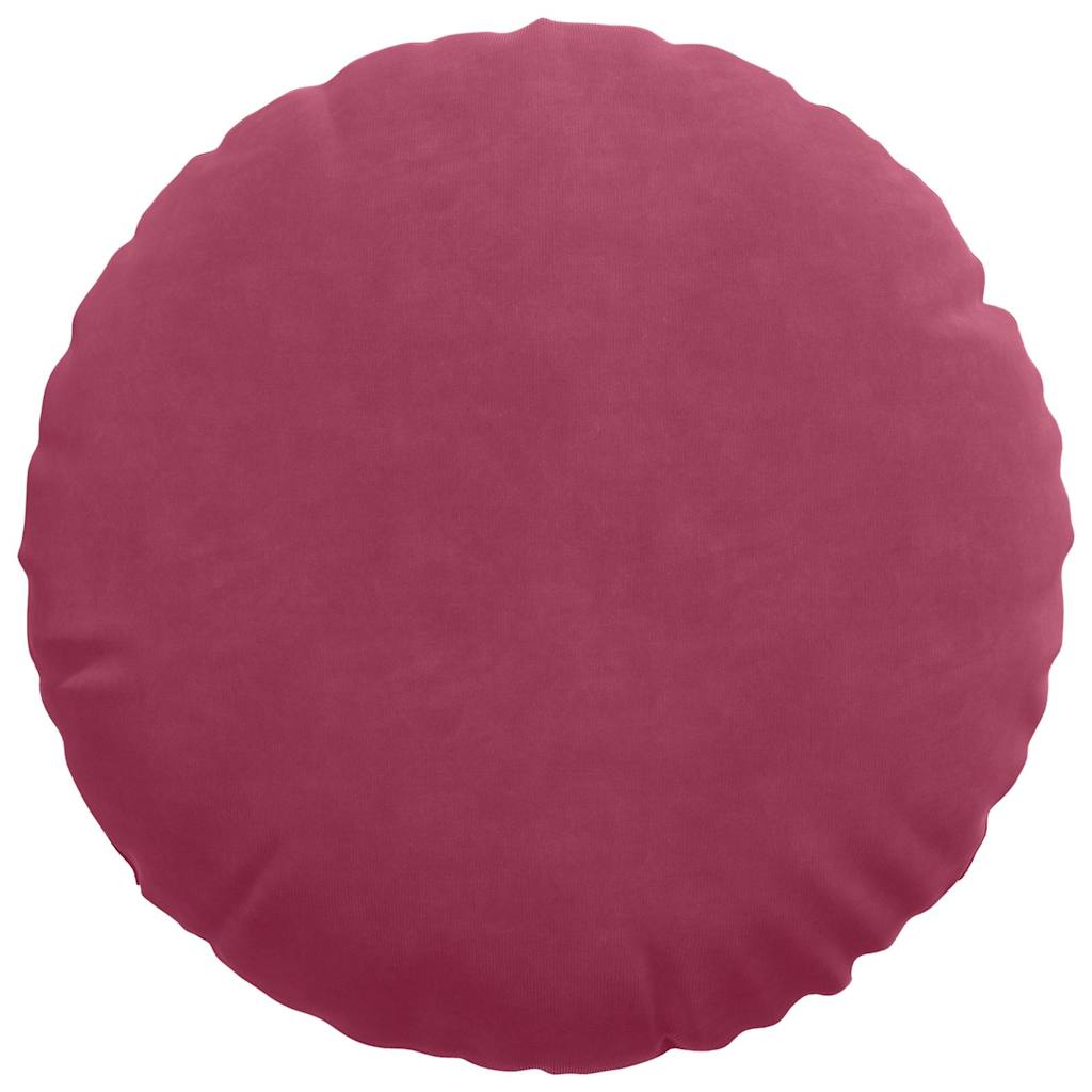 Jastučići za sjedenje 2 pcs Vinska crvena Ø 40 x 13 cm Baršun