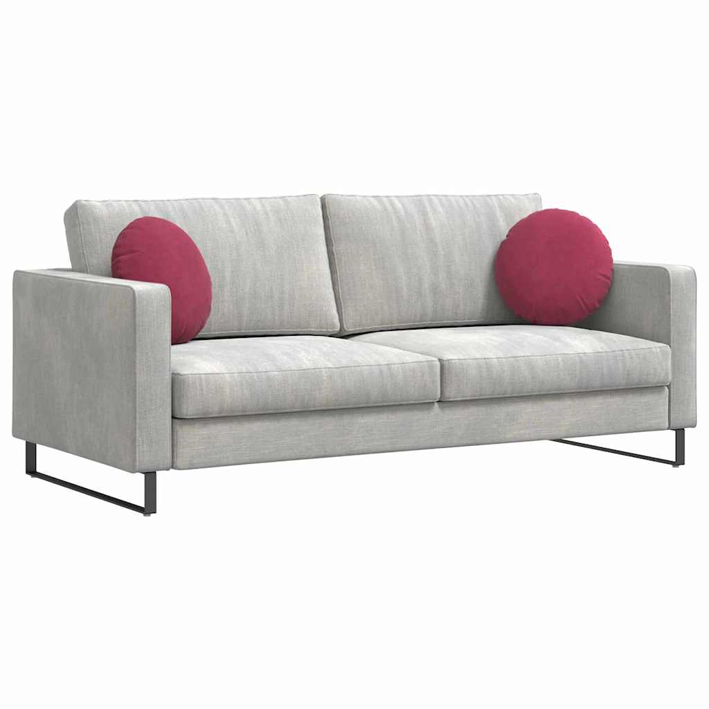 Jastučići za sjedenje 2 pcs Vinska crvena Ø 40 x 13 cm Baršun