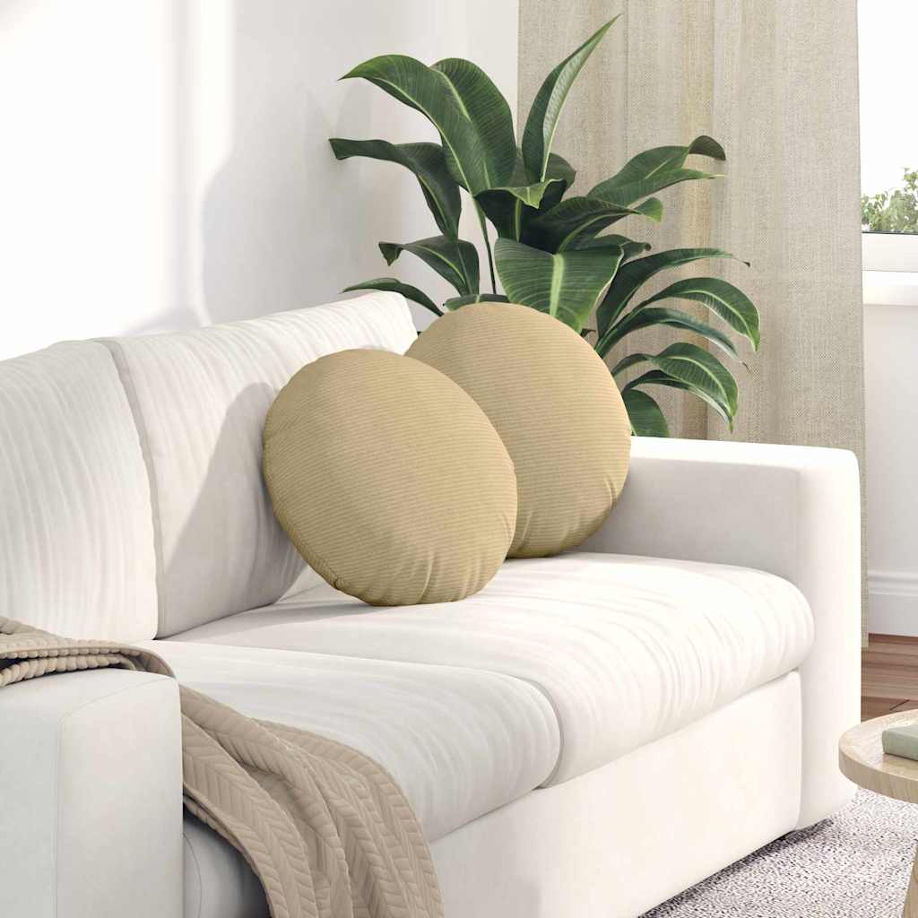 Jastučići za sjedenje 2 pcs Siva zelena Ø 40 cm Kordura tekstil