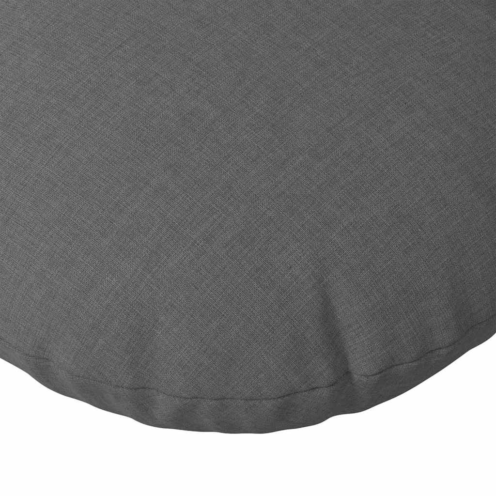 Jastučići za sjedenje 2 pcs Tamno siva Ø50 x 19 cm tkanina