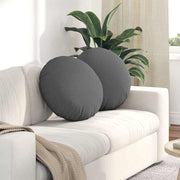 Jastučići za sjedenje 2 pcs Tamno siva Ø50 x 19 cm tkanina