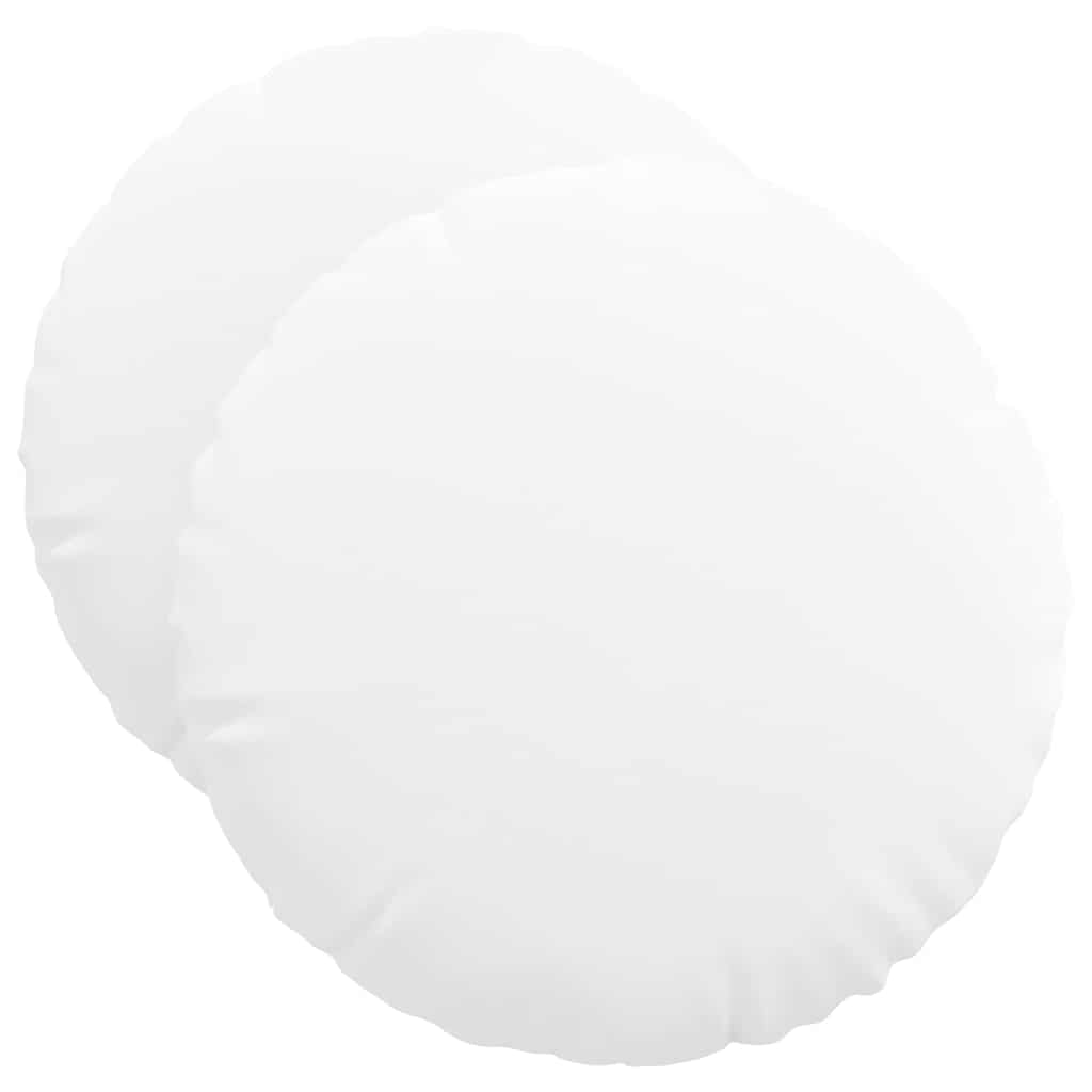 Jastučići za sjedenje 2 pcs Bijelo Ø50 x 19 cm tkanina