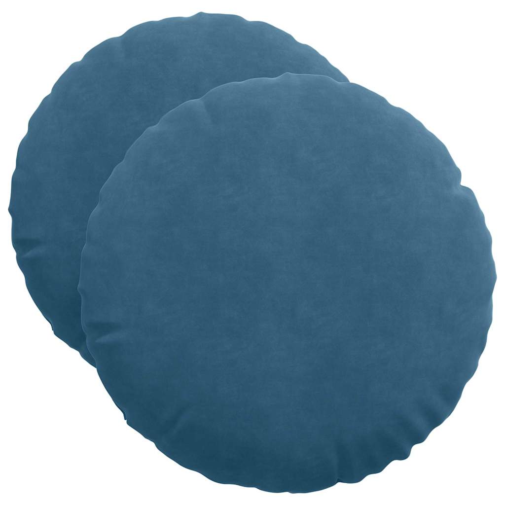 Jastučići za sjedenje 2 pcs Plava Ø50 x 19 cm Baršun