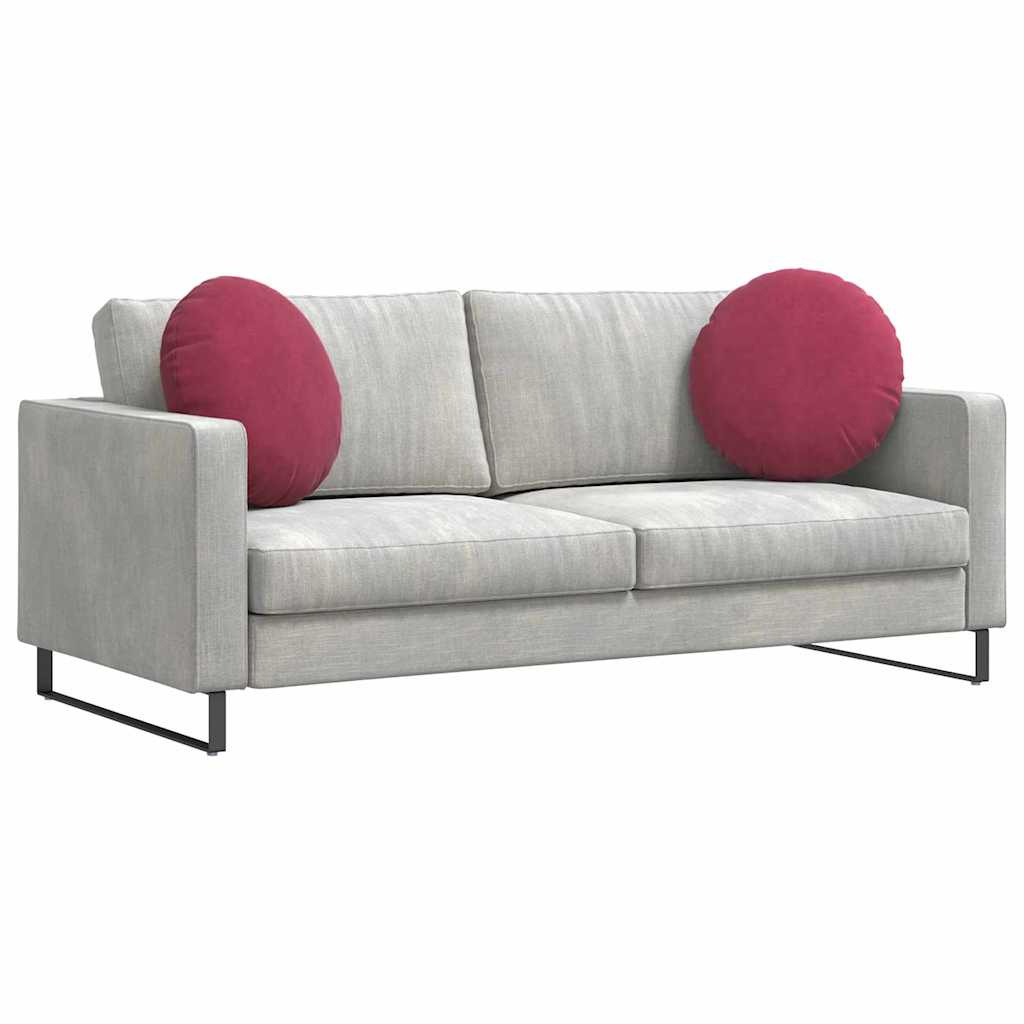 Jastučići za sjedenje 2 pcs Vinska crvena Ø50 x 19 cm Baršun