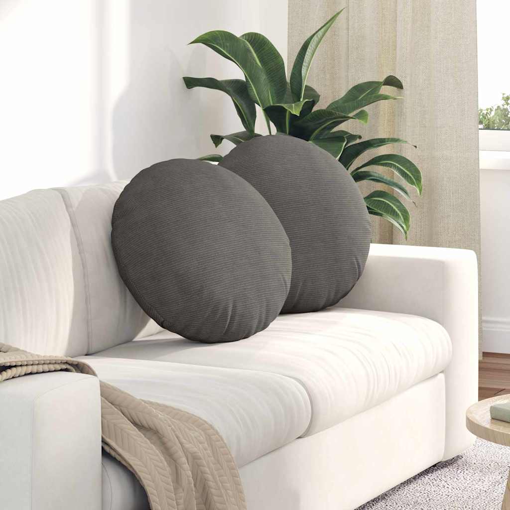 Jastučići za sjedenje 2 pcs Svijetlo siva Ø50 x 19 cm