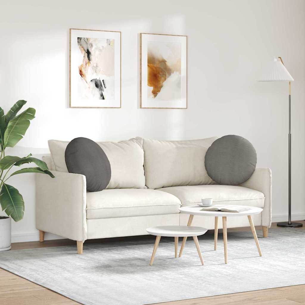 Jastučići za sjedenje 2 pcs Svijetlo siva Ø50 x 19 cm