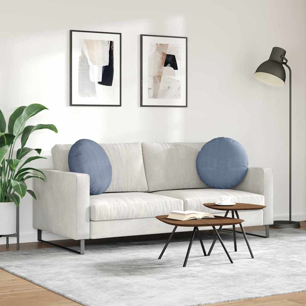 Jastučići za sjedenje 2 pcs Plava Ø50 x 19 cm Kordura tekstil