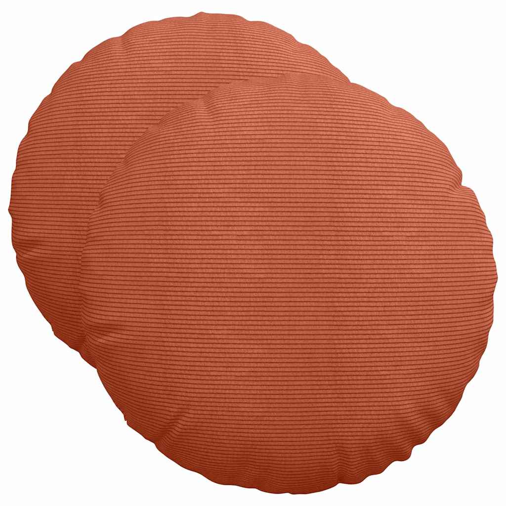 Jastučići za sjedenje 2 pcs Crvena narančasta Ø50 x 19 cm