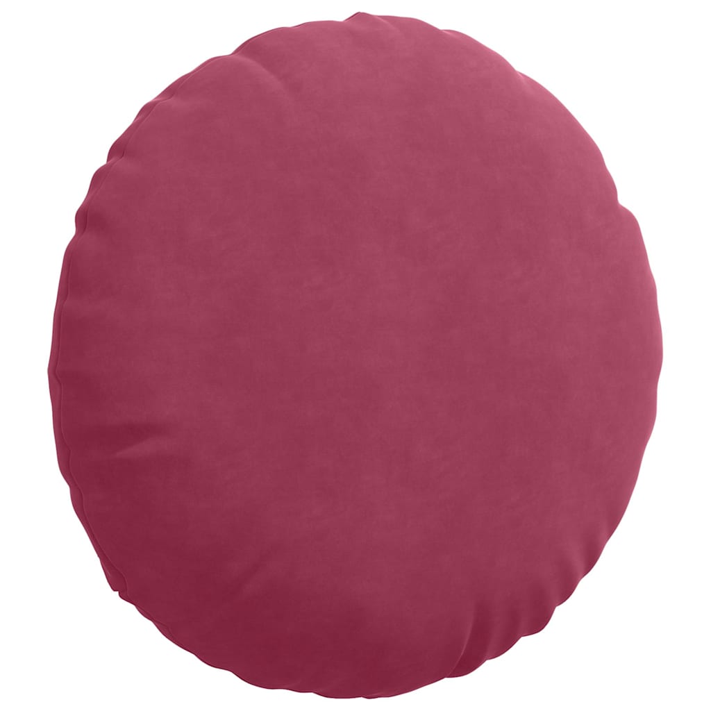 Jastučići za sjedenje 2 pcs Vinska crvena Ø60 x 21 cm Baršun