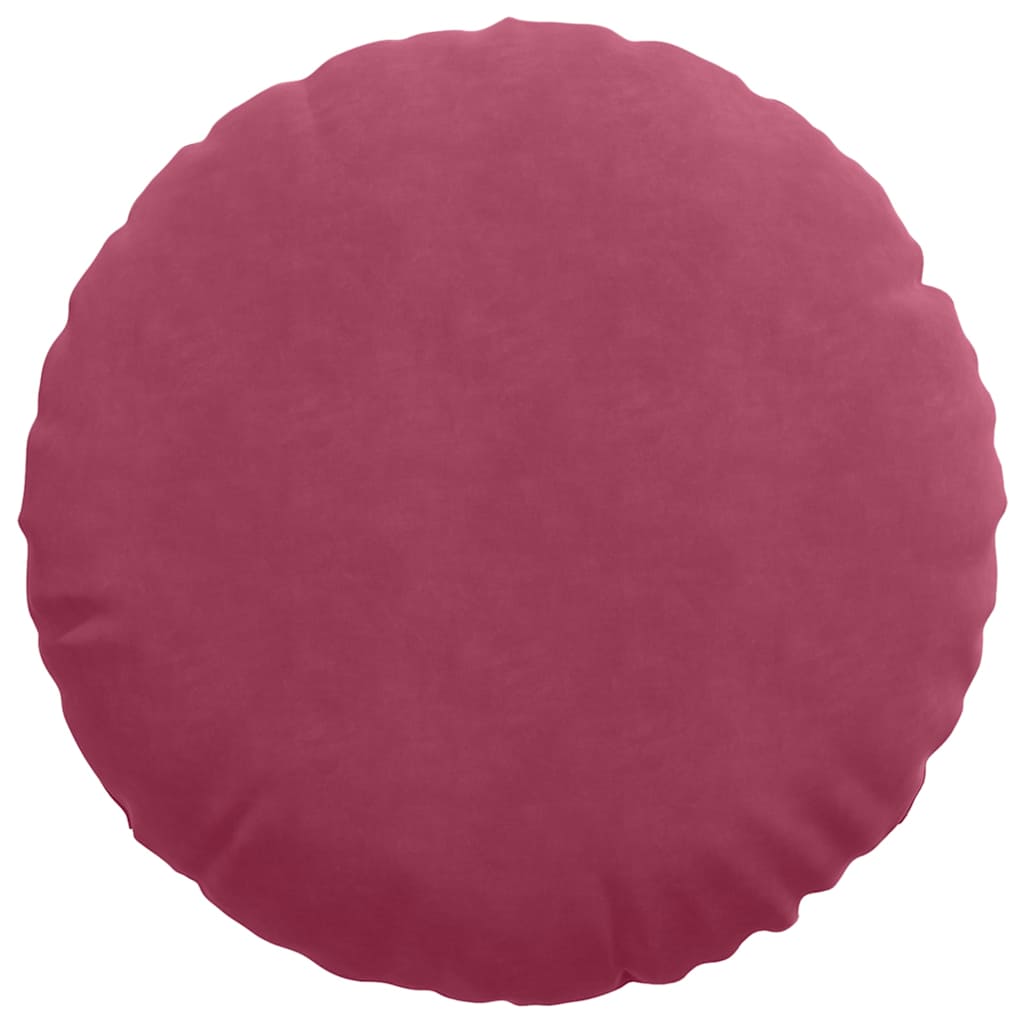 Jastučići za sjedenje 2 pcs Vinska crvena Ø60 x 21 cm Baršun