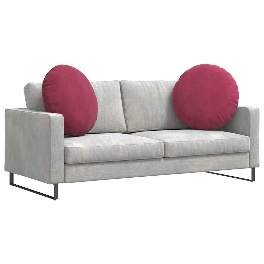 Jastučići za sjedenje 2 pcs Vinska crvena Ø60 x 21 cm Baršun